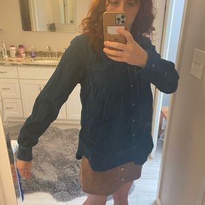 Blue corduroy  button up